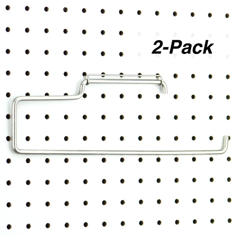 Right Arrange RightArrange Pegboard Paper Towel Holder, 2-Pack - Stainless Steel - Hooks to Any Peg Board - Pegboard Organization Accessory for Tool Shed, Garage, Workbench, Kitchen, Laundry or Craft Room - Image 3